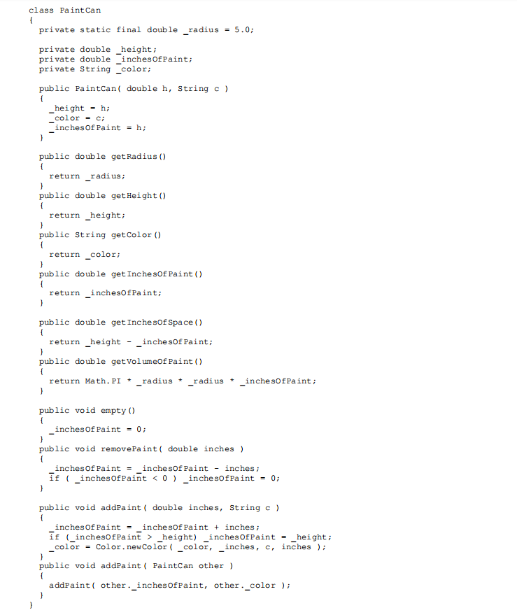 Solved Write the code for the interface (NOT the java | Chegg.com