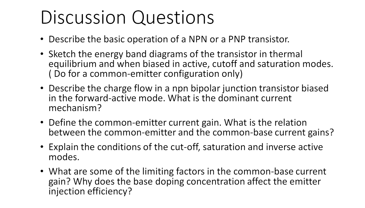 Solved Discussion Questions . Describe the basic operation | Chegg.com