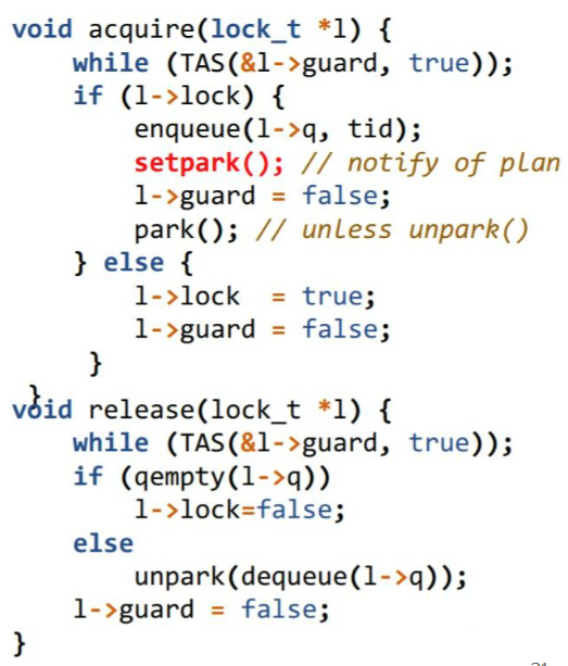 Solved Thread 2 Thread 1 void acquire(lock_t *l) { while | Chegg.com