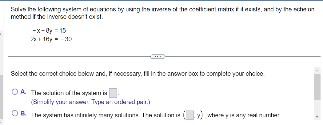 Solved Solve The Following System Of Equations By Using The