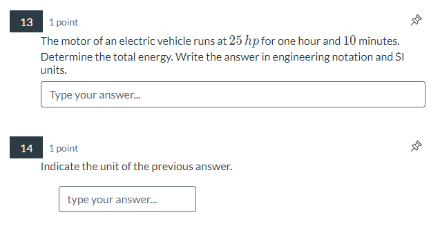 Solved 1 Point. The Motor Of An Electric Vehicle Runs At 