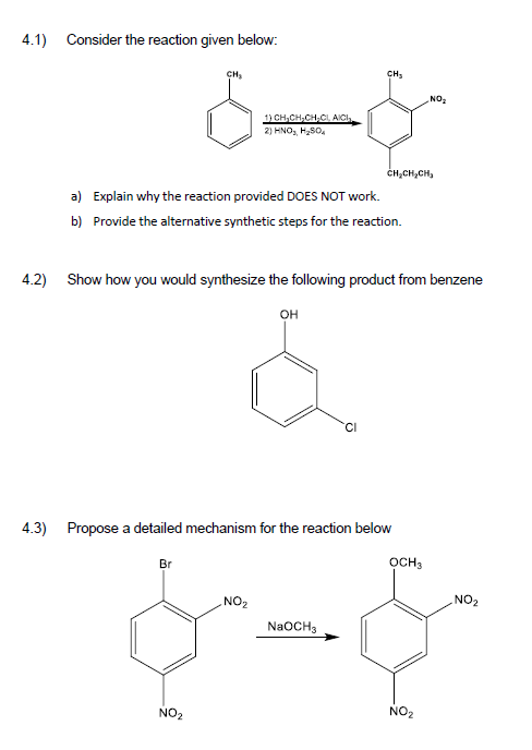 Solved 4.1) Consider The Reaction Given Below: A) Explain | Chegg.com