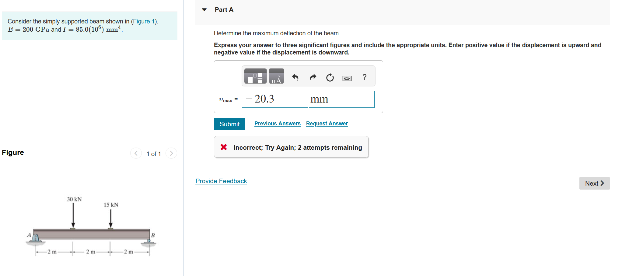 Solved Consider the simply supported beam shown in (Figure | Chegg.com