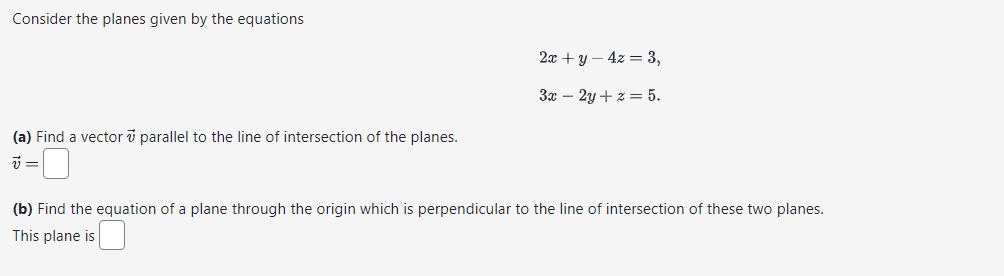 Solved Consider The Planes Given By The Equations | Chegg.com