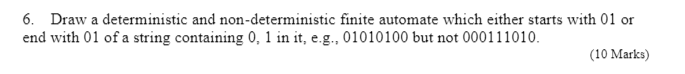 Solved 6. Draw a deterministic and non-deterministic finite | Chegg.com