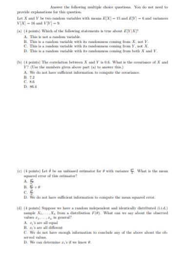 Solved Answer the following multiple choice questions. You | Chegg.com
