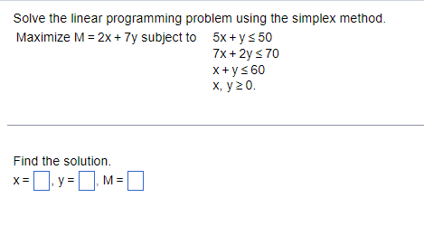 Solve the linear programming problem using the | Chegg.com