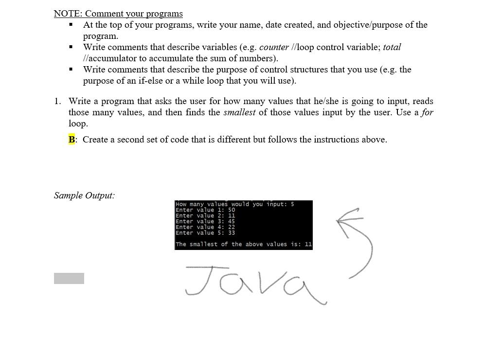 Solved . NOTE: Comment your programs At the top of your | Chegg.com