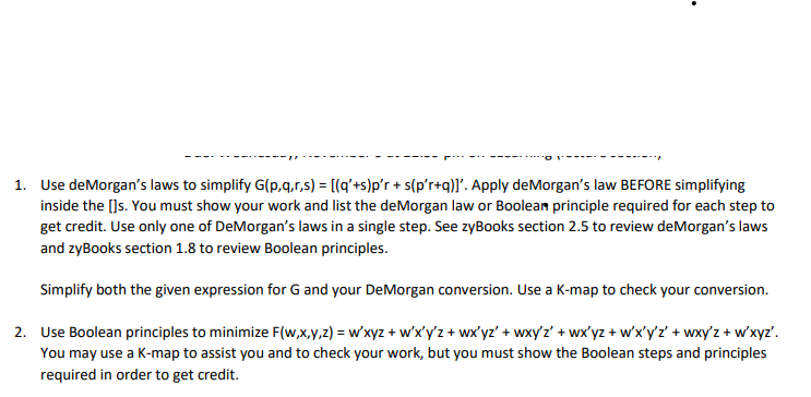 Solved 1. Use DeMorgan's Laws To Simplify | Chegg.com