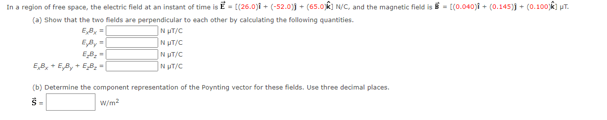 Solved In a region of free space, the electric field at an | Chegg.com