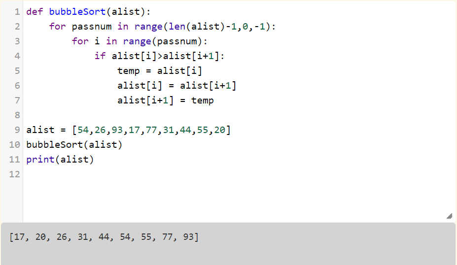 Solved [python bubble sorting] Can you explain this function | Chegg.com