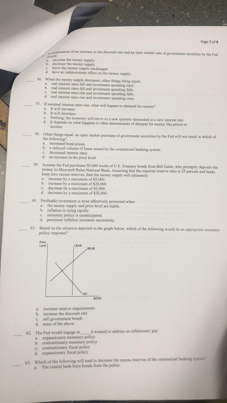 Solved Page 6 of 9 A decrease in transfer payments or an | Chegg.com