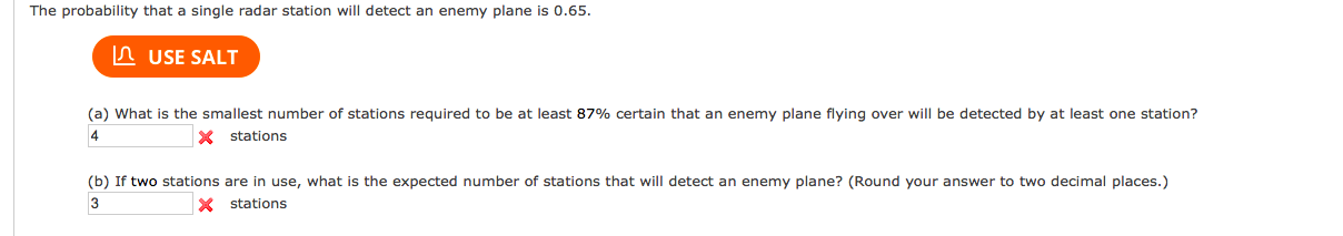 Solved The probability that a single radar station will | Chegg.com