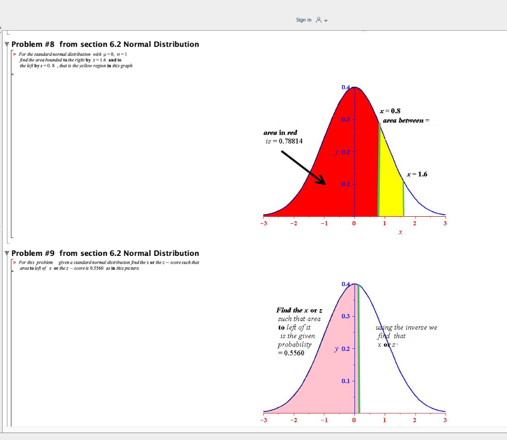 Solved Sign In Problem 8 From Section 6 2 Normal Chegg