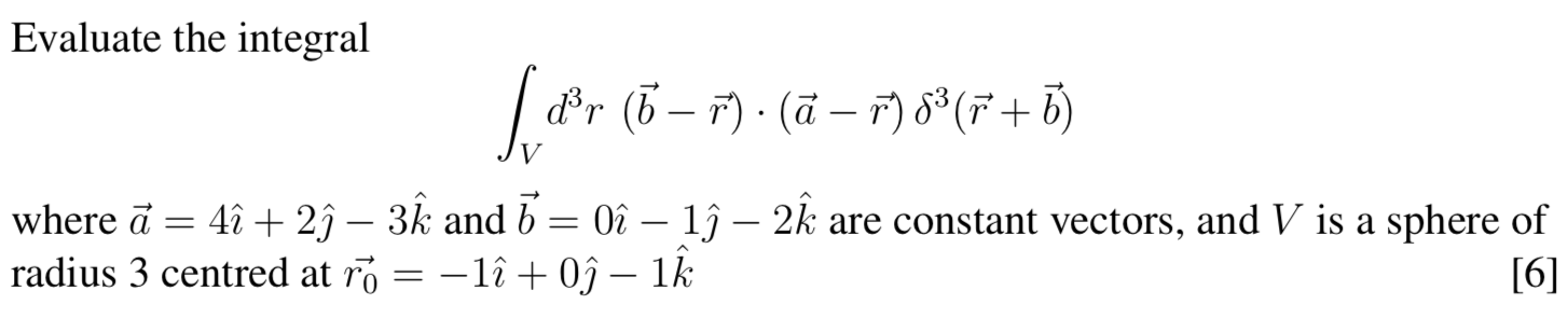 Solved Evaluate the integral 1. r ďr (6 – ) · (ā – M) | Chegg.com