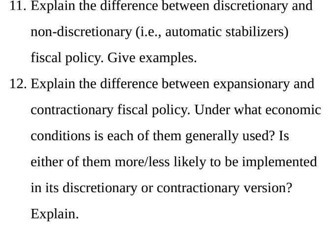 are automatic stabilizers discretionary fiscal policy