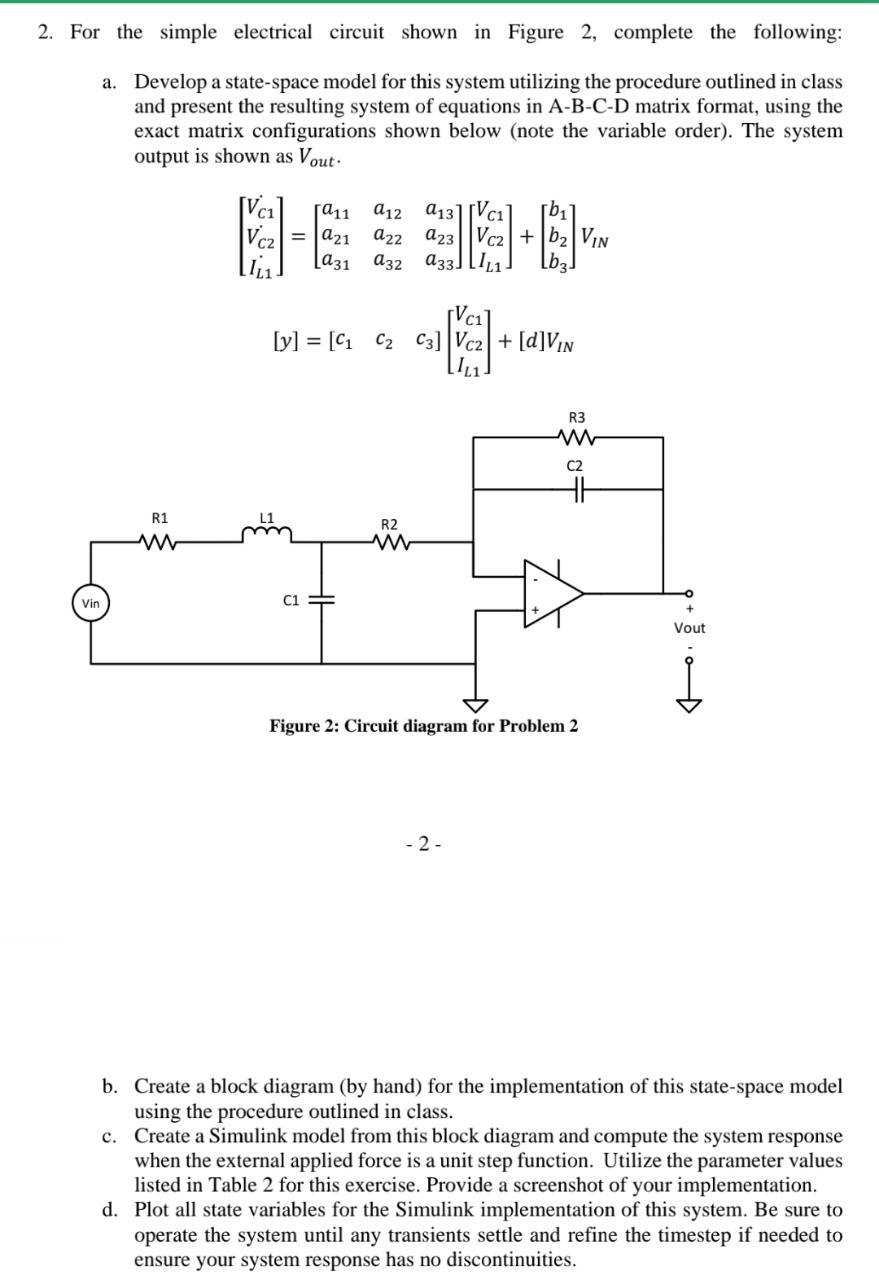 Solved 2. For the simple electrical circuit shown in Figure | Chegg.com