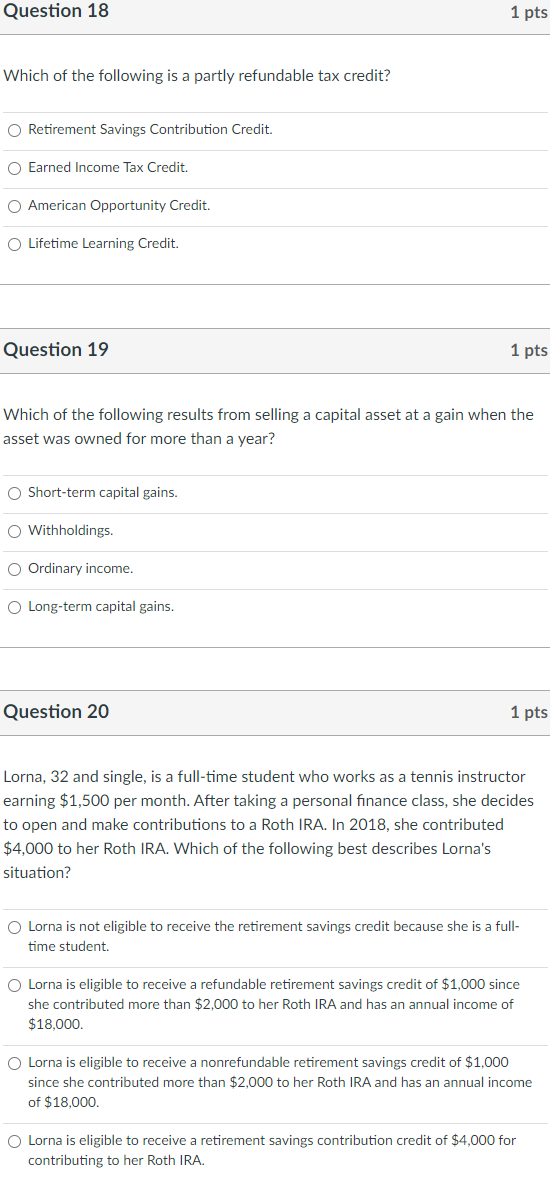 Solved Question 18 1 pts Which of the following is a partly | Chegg.com