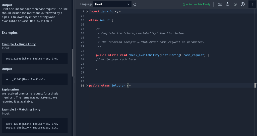Input Each line of input will represent a name | Chegg.com