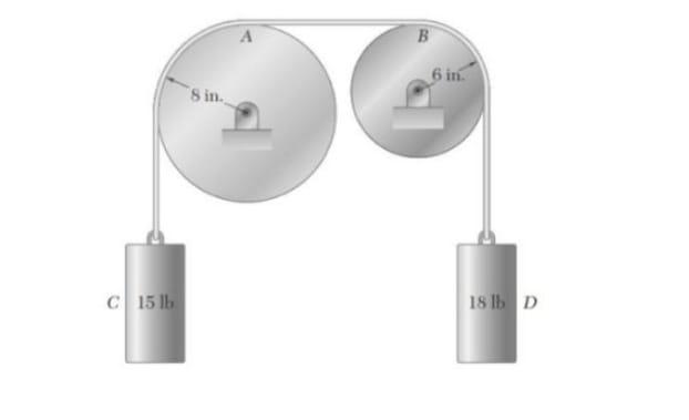 Solved Two Uniform Discs And Two Cylinders Are Assembled As | Chegg.com