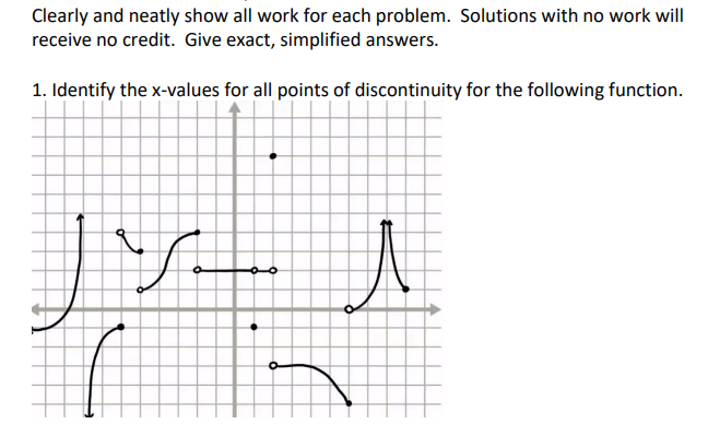 Solved Clearly and neatly show all work for each problem. | Chegg.com