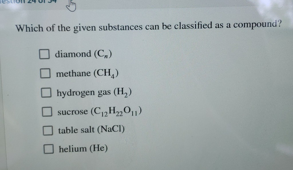 Solved Which of the given substances can be classified as a