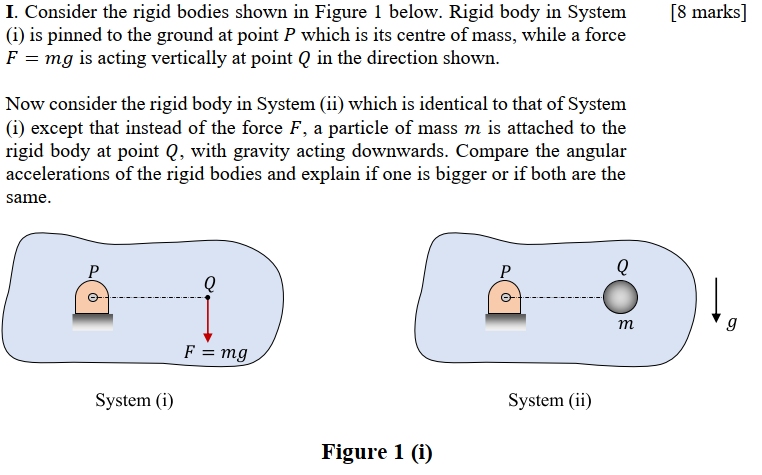 Solved [8 marks] I. Consider the rigid bodies shown in | Chegg.com