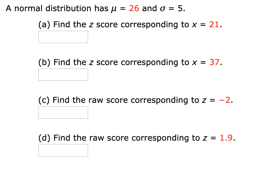 Solved A normal distribution has μ-26 and σ-5. (a) Find the 