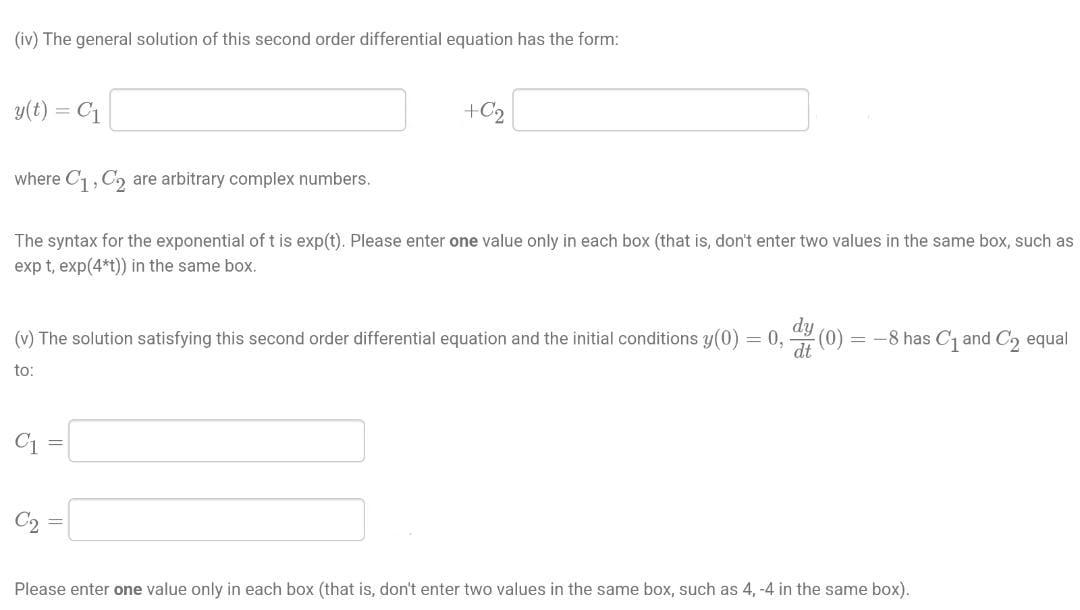 Solved We Consider The Following Second Order Differential | Chegg.com