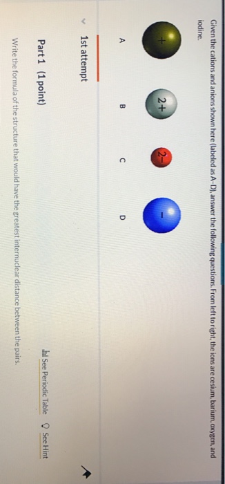 Solved: Given The Cations And Anions Shown Here (labeled A... | Chegg.com