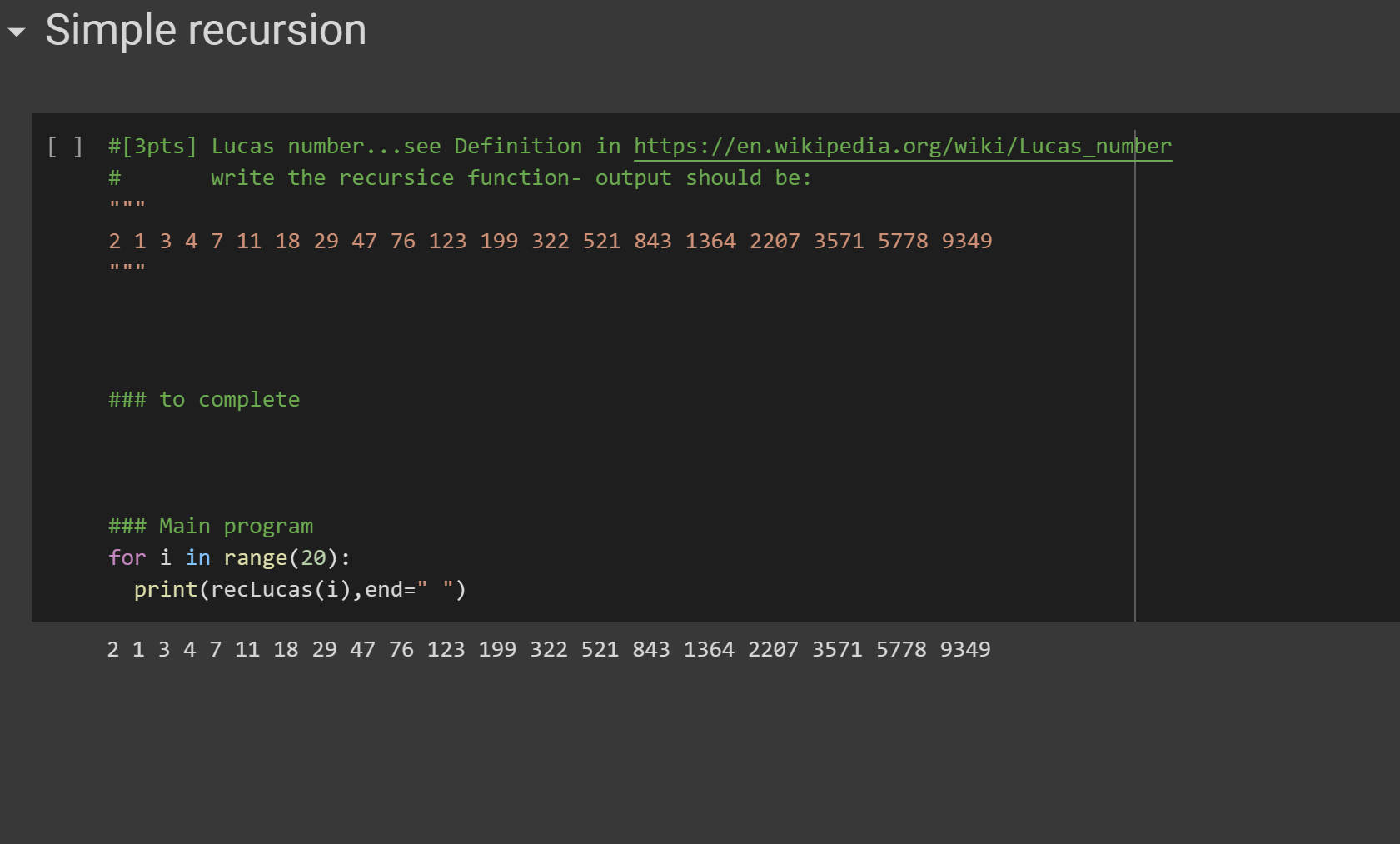 Solved Simple recursion | Chegg.com