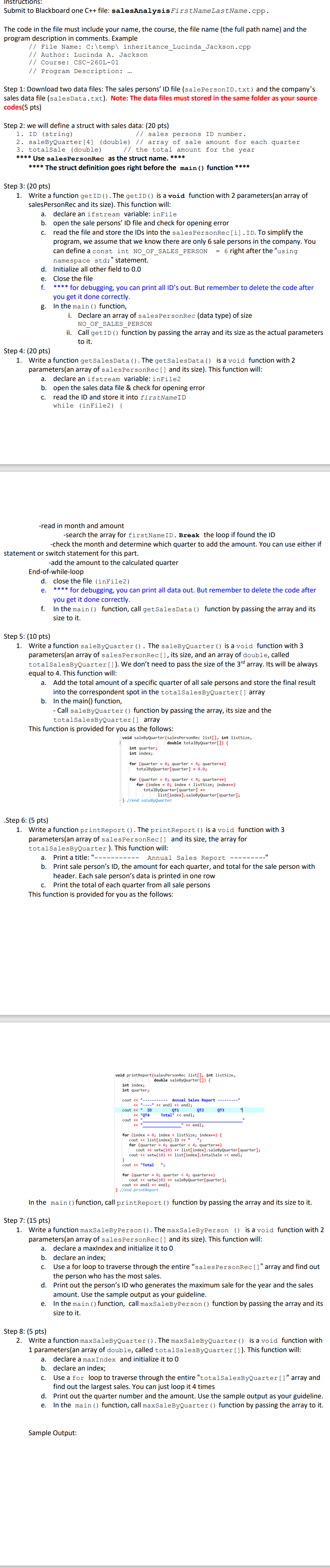 Solved In C++ please following sample output | Chegg.com