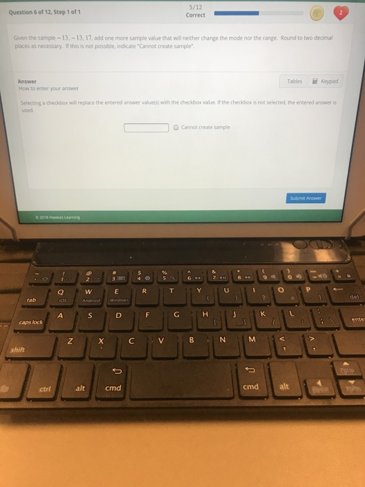 Solved 5/12 Question 6 of 12, Step 1 of 1 Given the | Chegg.com