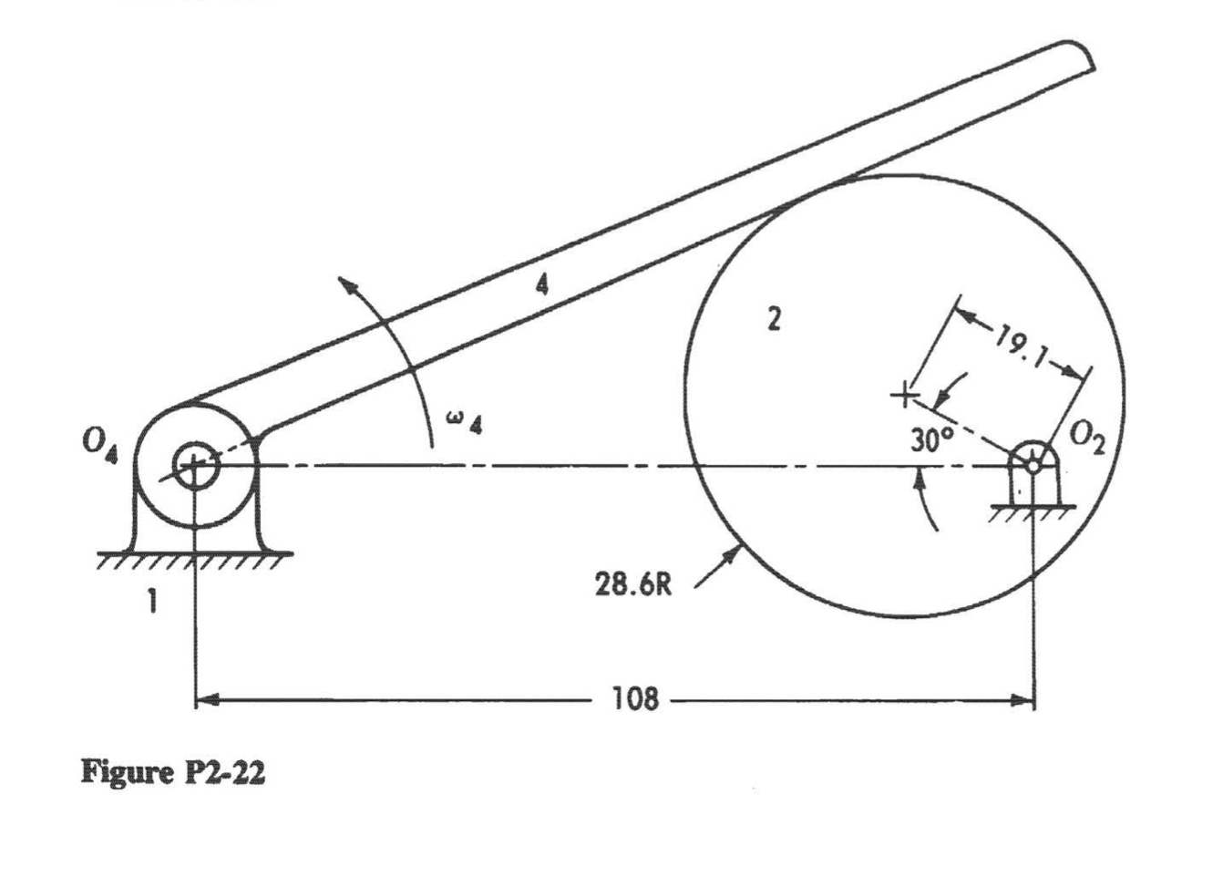 Solved In the mechanism in Fig. P2-22, the torque in the | Chegg.com