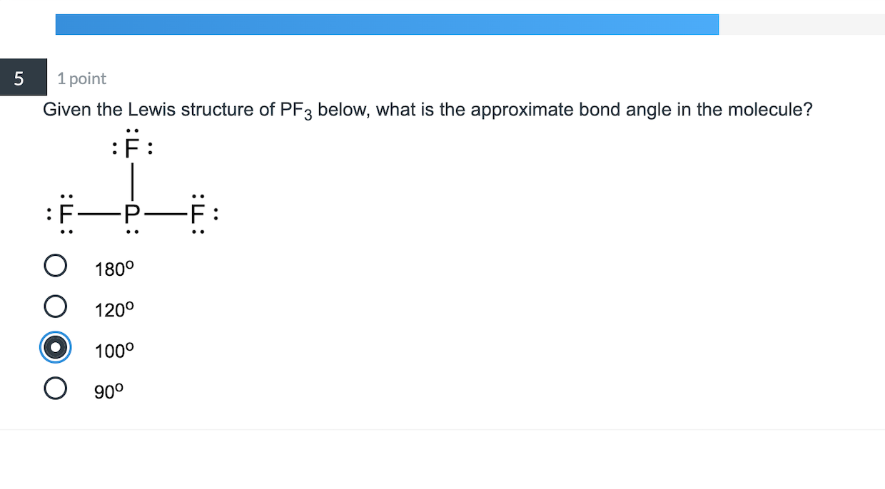 Solved 5 1 Point Given The Lewis Structure Of PF3 Below