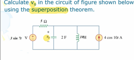 Solved Calculate v, in the circuit of figure shown below | Chegg.com