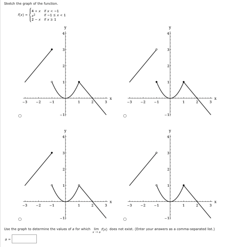 Solved Sketch The Graph Of The Function 14 X If X 1 Chegg Com