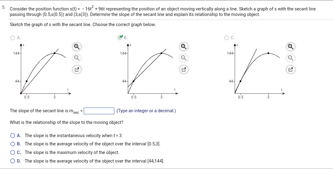 Solved Consider The Position Function S(t)=−16t2+96t | Chegg.com