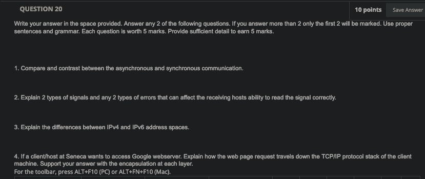 Solved QUESTION 18 Match the following to one or more layers | Chegg.com