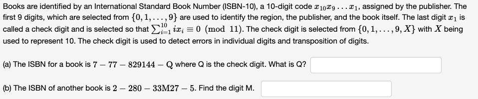 Solved Books are identified by an International Standard | Chegg.com