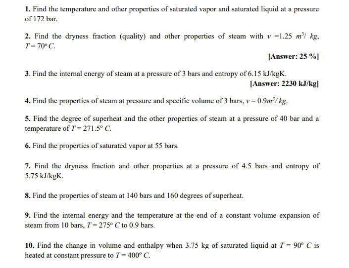 Solved 1. Find The Temperature And Other Properties Of | Chegg.com