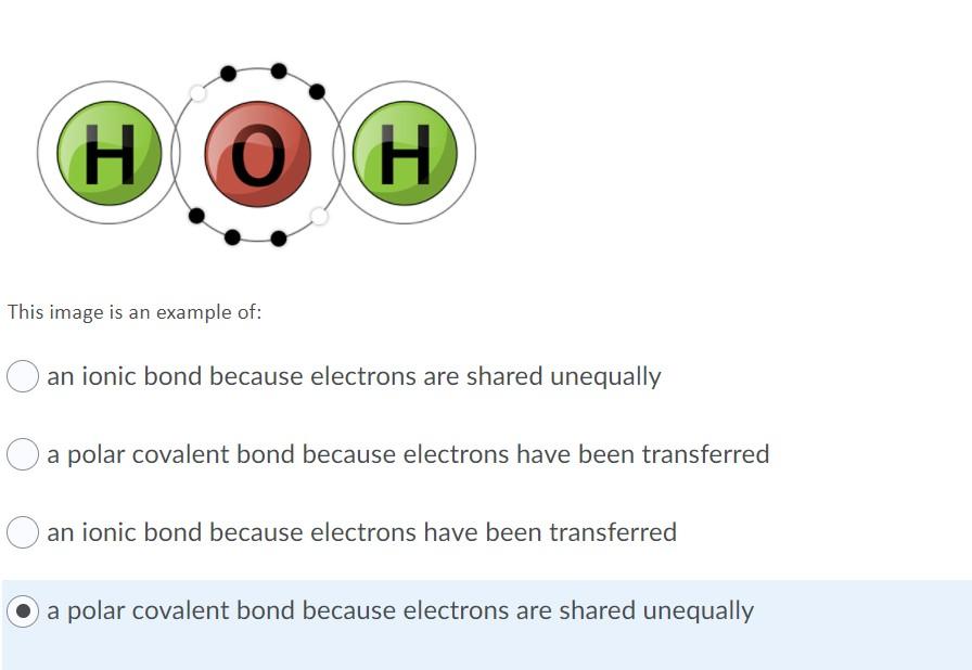 Solved но H OH н This image is an example of an ionic bond
