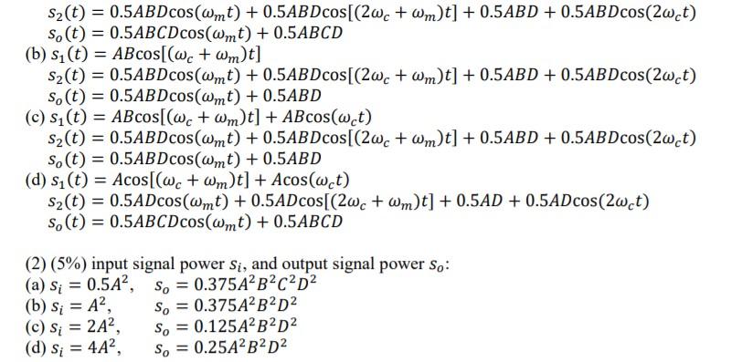 Solved 3. Consider In The Following Figure That A SSB Signal | Chegg.com