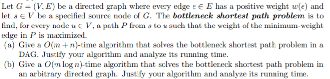 Let G = (V, E) be a directed graph where every edge e | Chegg.com