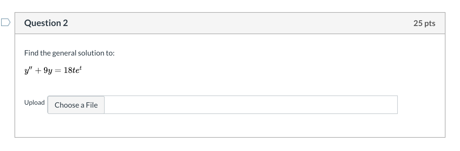 Solved Question 2 25 pts Find the general solution to: Y' | Chegg.com