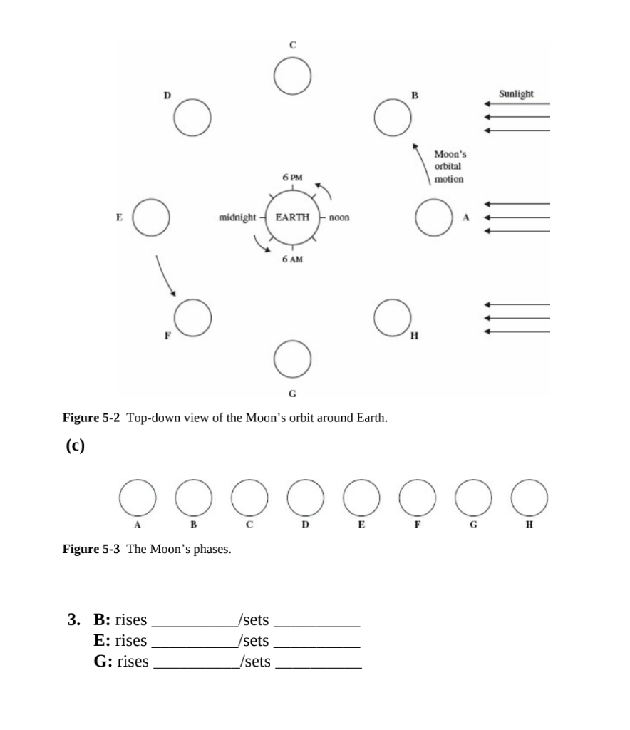 Solved ACTIVITY 5 The Phases of the Moon Observing the Moon | Chegg.com