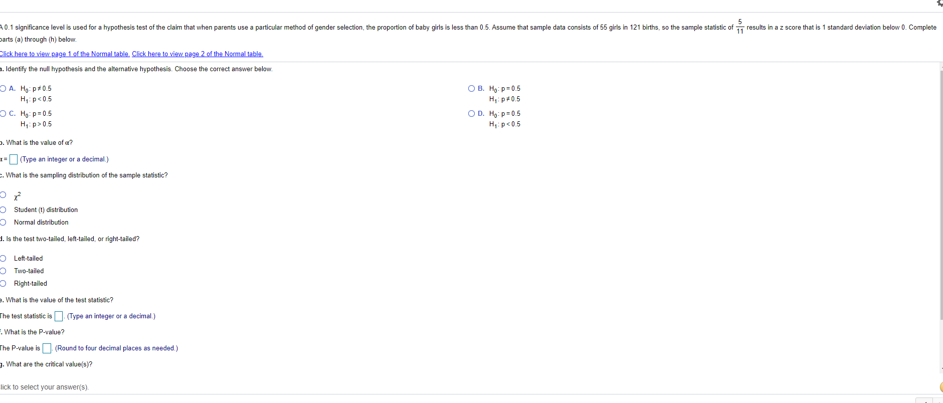 Solved A 0 1 Significance Level Is Used For A Hypothesis Chegg