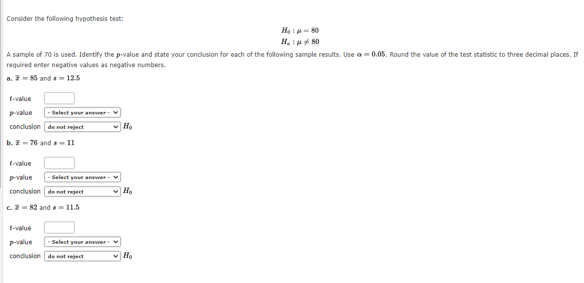 Solved Consider The Following Hypothesis Test: | Chegg.com