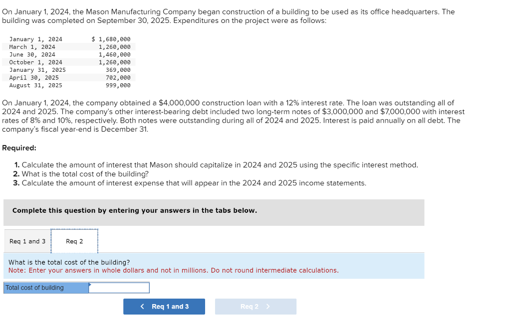 Solved On January 1,2025 , the Mason Manufacturing Company