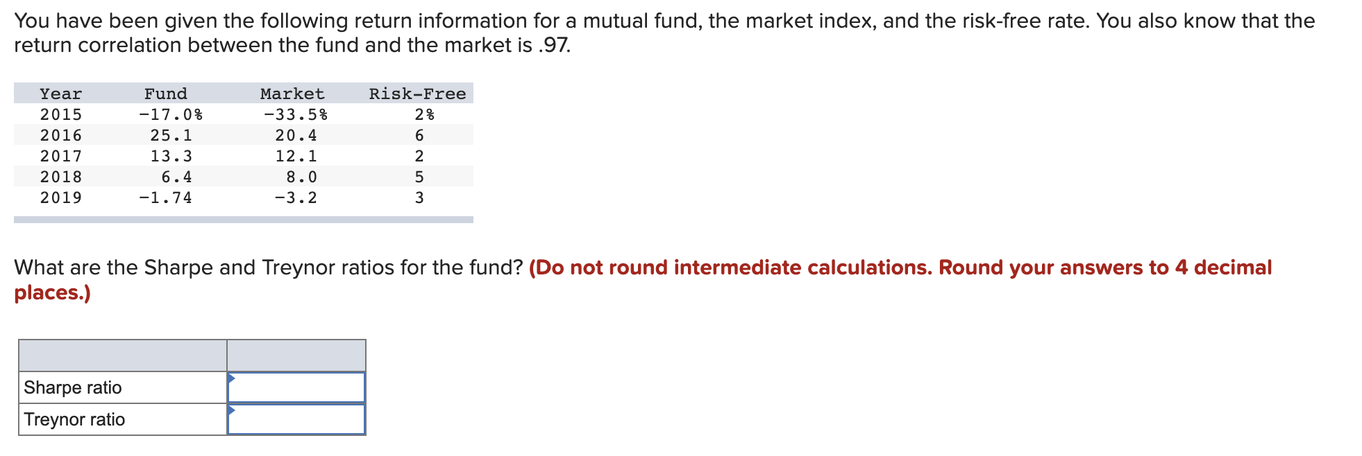 Solved You have been given the following return information | Chegg.com